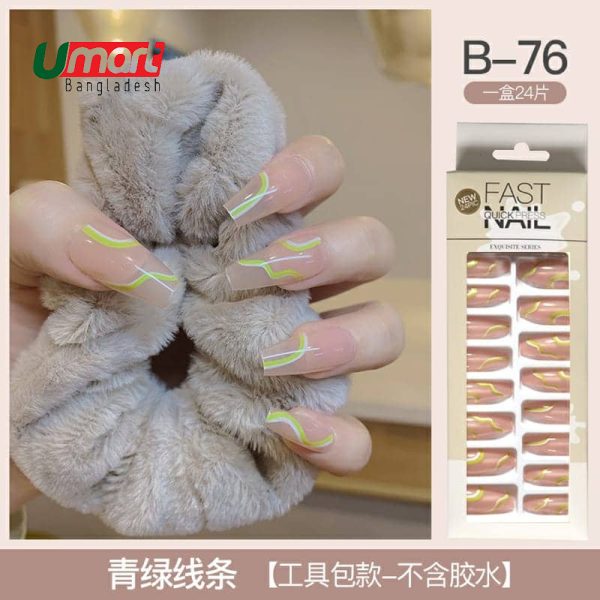 Fast Nails Artificial Long Lasting Gorgeous 24 piece glue Fast Nail B Series