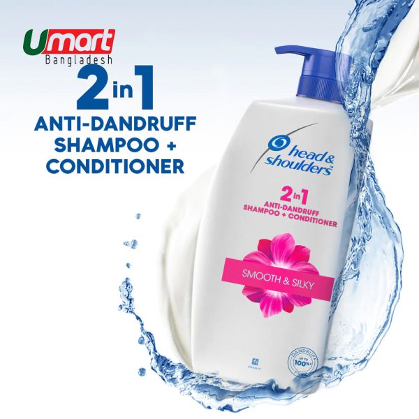 Head & Shoulders 2 In 1 Anti-Dandruff Shampoo + Conditioner Smooth & Silky 200ml