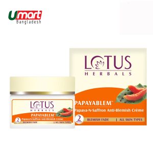 Lotus Herbals Papayablem Papaya & Saffron Anti-Blemish Cream 50g