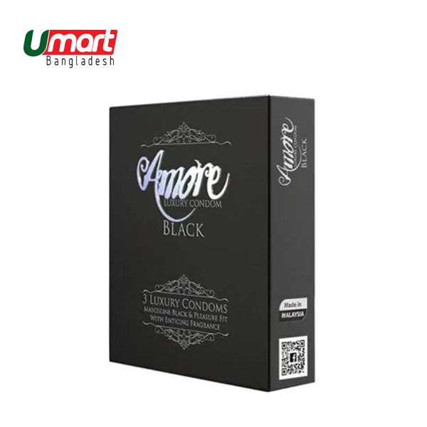 Amore Luxury Condom Black 6 Box 18 Pcs