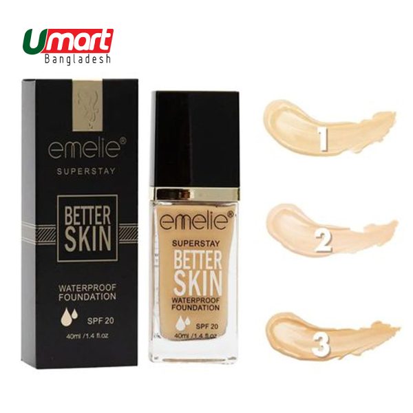 Emelie Waterproof Liquid Foundation SPF 40