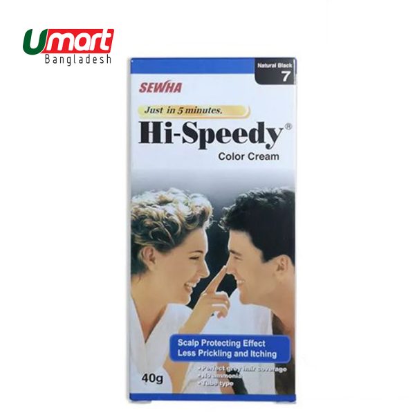 Hi Speedy Hair Color Cream Natural Black 40g