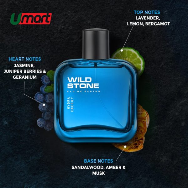 Wild Stone Hydra Energy Premium Perfume Long Lasting Eau De Parfum Luxury Fragrances For Men 100ml