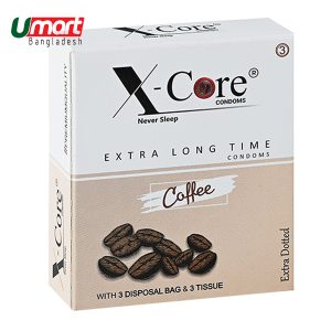 XCore Extra Time Dotted Condom Chocolate Flavored 3pcs Pack