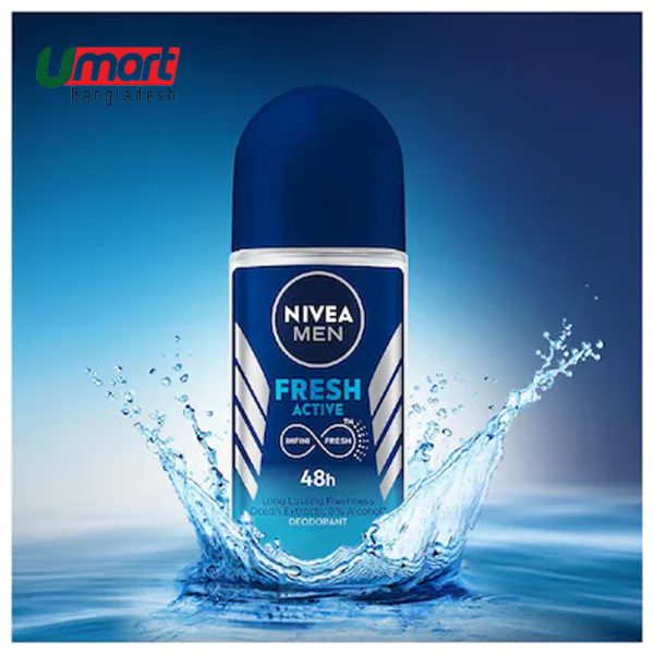 Nivea Men Fresh Active Deodorant Roll On 50ml Anti Perspirant