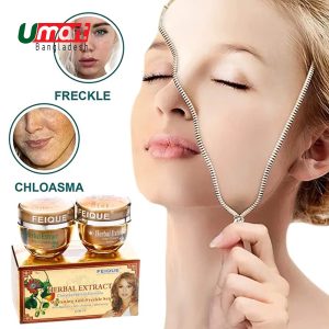 Feique Herbal Extract Cream Whitening Anti Freckle Set 2 in 1