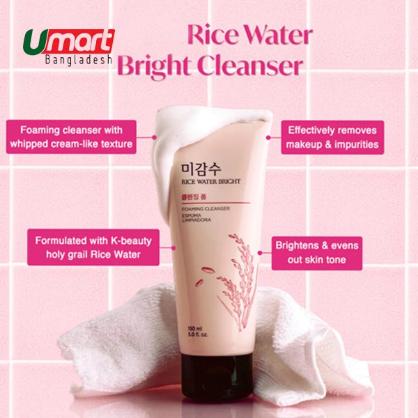 The Face Shop Rice Water Bright Facial Foaming Cleanser 150ml