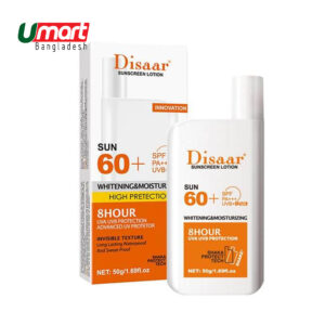 Disaar Innovative Skin Protective SPF 60+ Whitening Sunscreen Lotion High Protection 50g