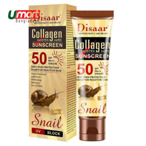 Disaar Collagen Sunscreen SPF 50++ Snail UV Block 50g