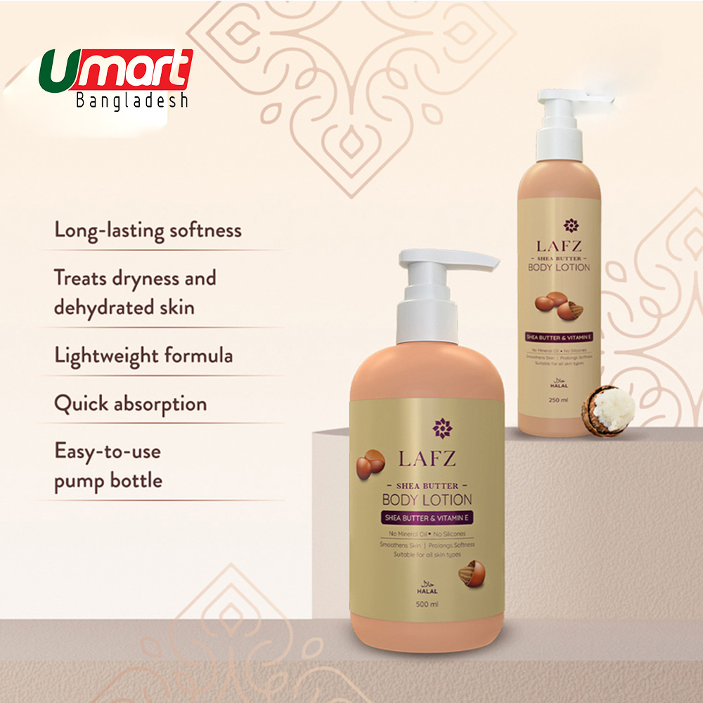 Lafz Body Lotion Shea Butter & Vitamin E 500ml