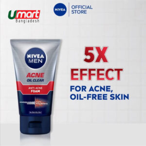 Nivea Men Acne Oil Clear Anti Acne Facial Control Foam 100g