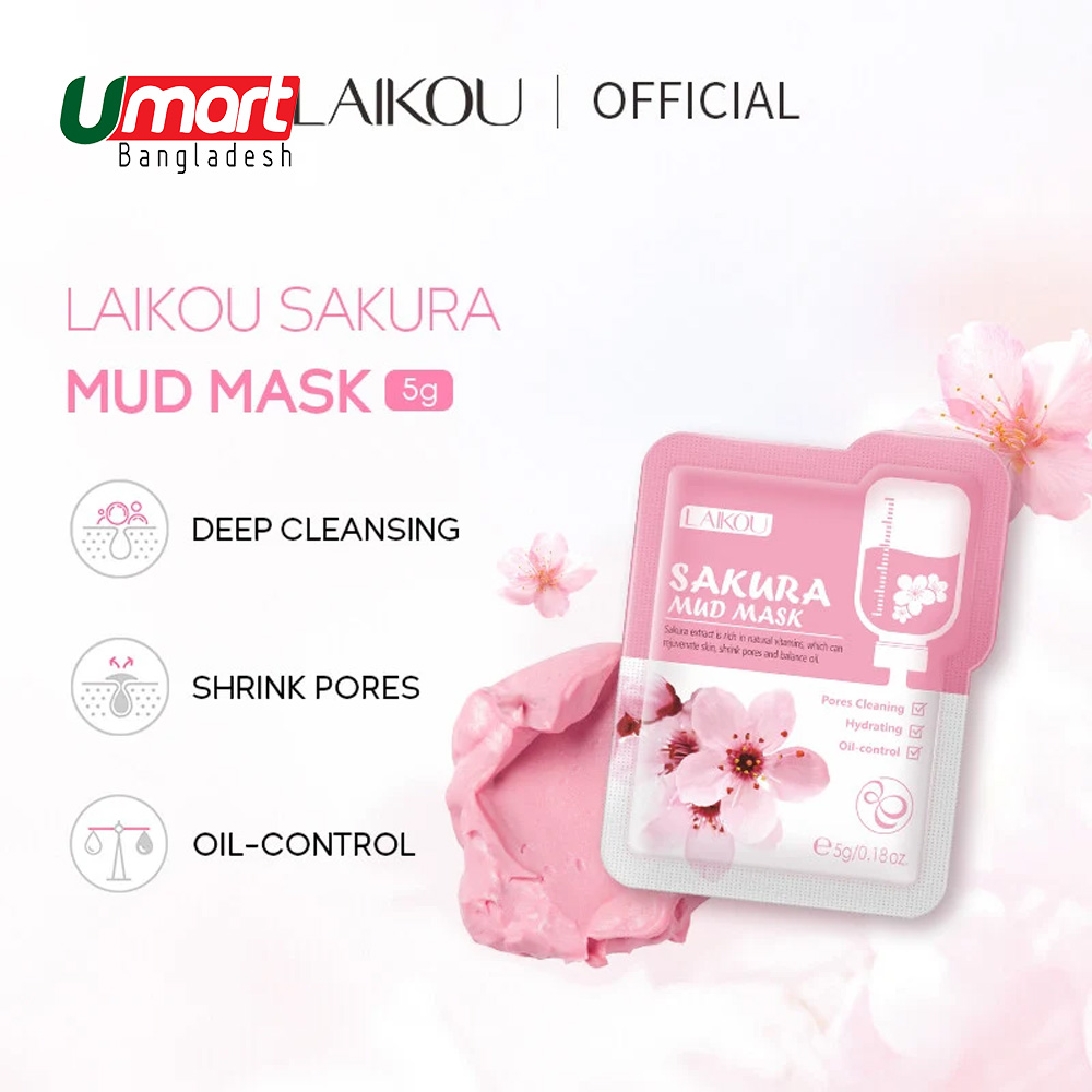 Laikou Japan Sakura Mud Mask 5g 3pcs - Image 4